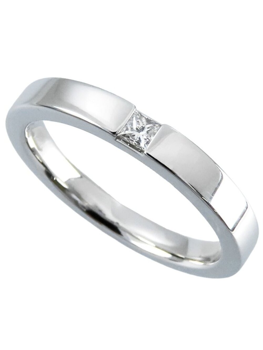 Harry Winston Princess Cut Band Ring Platinum Diamond Marriage Engagement
